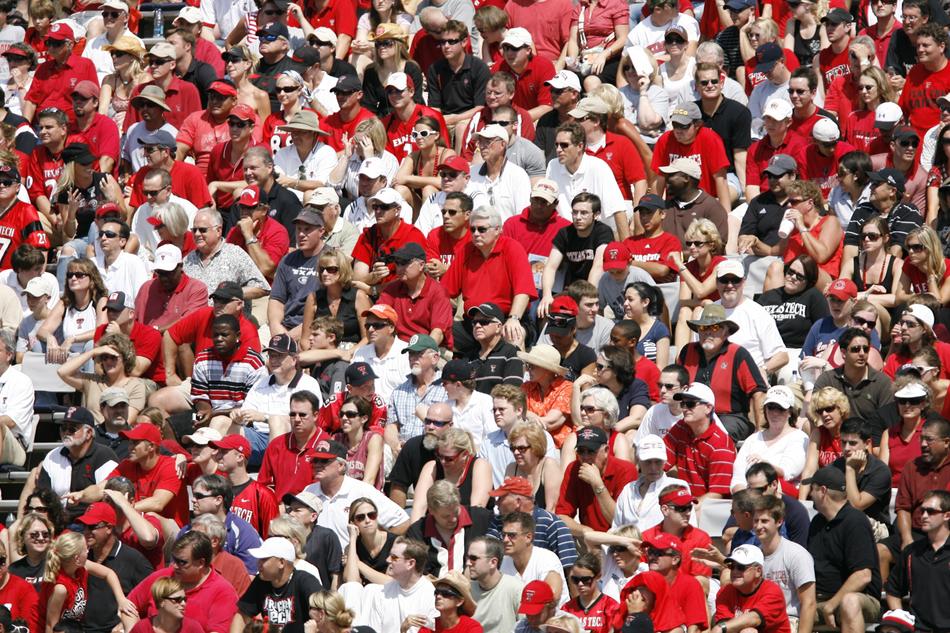 crowd of fans on the podium of the stadium