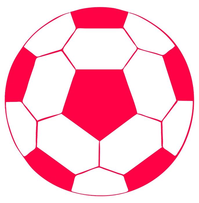 white-pink soccer ball as an illustration
