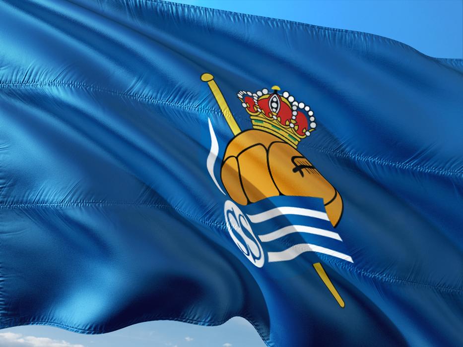 blue flag of the football league of spain