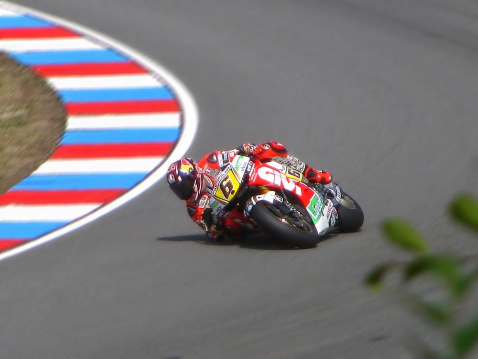 Stefan Bradl on racing bike