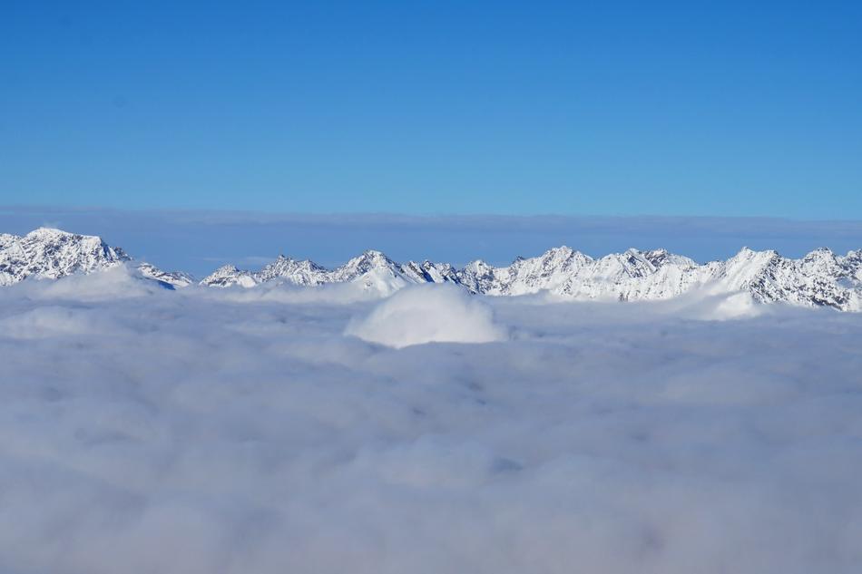 view of the mountain range from the top