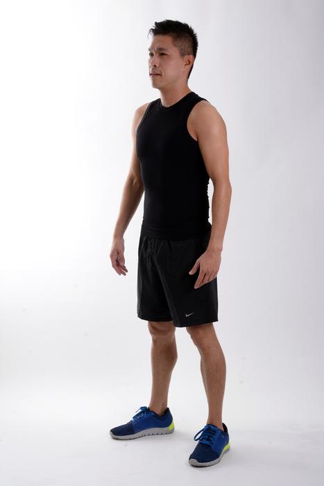 photo of a japanese athlete in black uniform