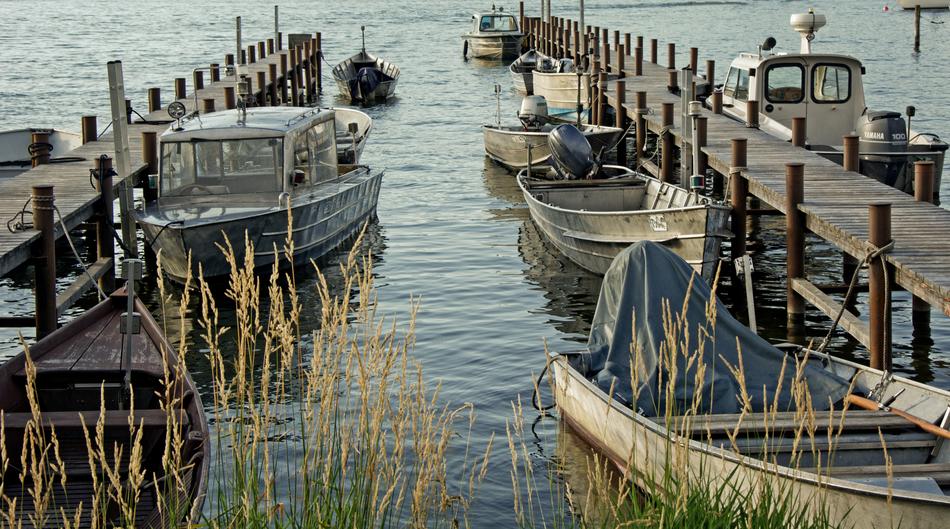 anchorage on the chiemsee lake