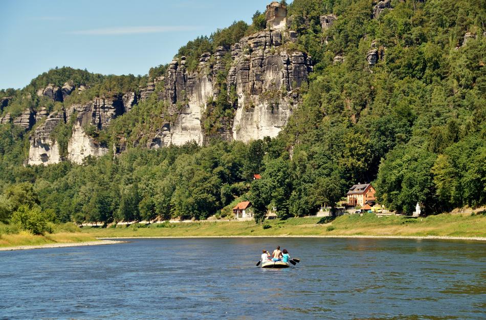 rathen- village on the banks of the Elbe river in Germany