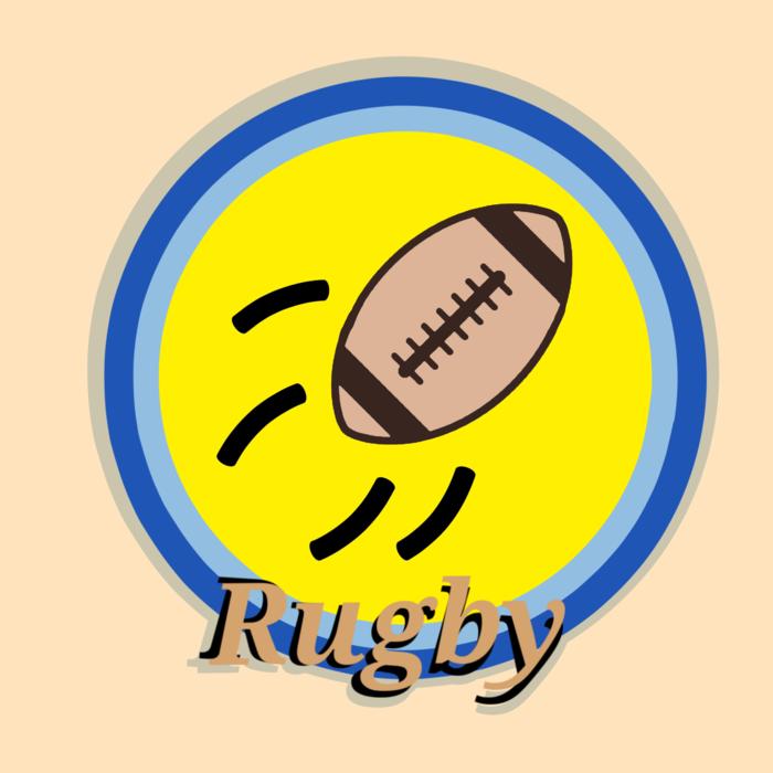 rugby ball sport logo drawing