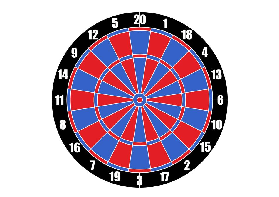 dartboard target as a drawing