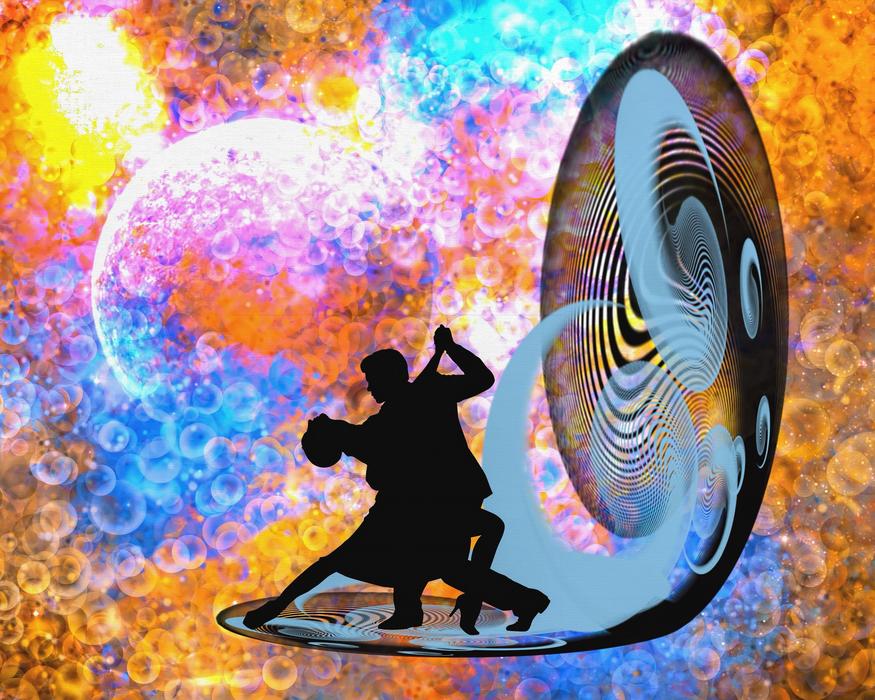 dance as a abstract digital art