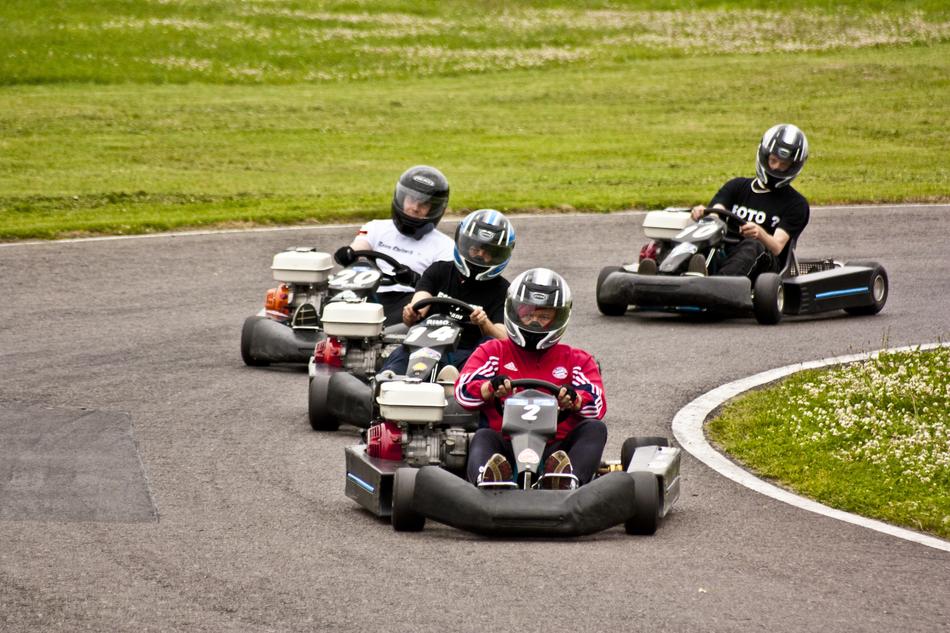Kart on the race track