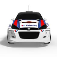 painted white rally car
