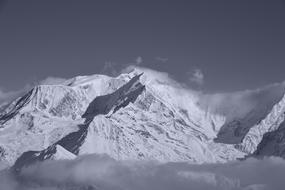 snow-capped alps for winter sports