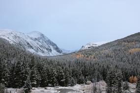 First Snow Mountains landscape