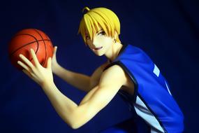 image of a basketball player with a ball in anime style