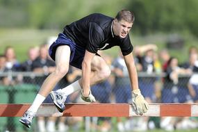 Athlete on Steeplechase Competition