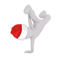 dance in a santa hat as a 3d model