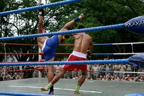 muay thai in the ring in thailand