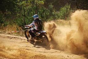 Motocross Enduro on Sand