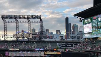 Colorful stadium of Seattle Mariners, in Seattle, Washington, USA