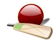 clipart of cricket bat ball