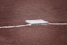 photo of the base for playing softball at the stadium