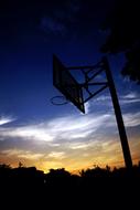 Basketball Hoop sunset