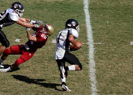 Football American players running