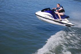 jet ski jump on the Elbo river