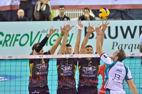 Colorful players, on the volleyball competition