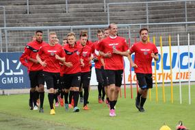 sports training on the football field