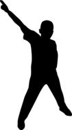 clipart of man dancer silhouette