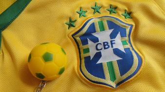 Brazilian Football Confederation emblem on cloth