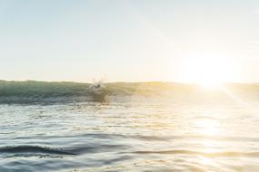 surfing, sunlight on the water surface