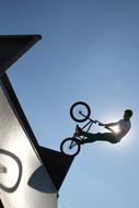 stunt bike in the bright sun