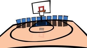 clipart of basketball court