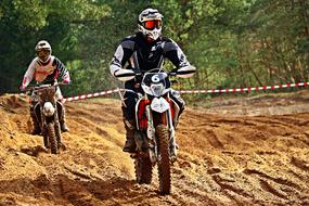 Motorcycle Enduro on the sand