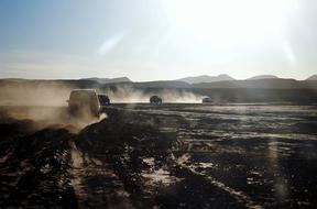 rally on sand in morocco