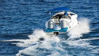 Speed Boat on sea water