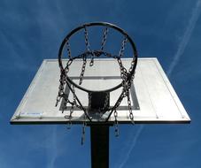 basketball hoop, bottom view