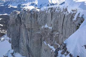 snowy Abyss Rock Wall