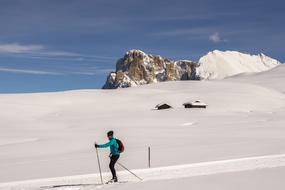 cross country skiing in seiser alm