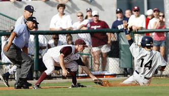 spectators and baseball on the field