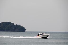 motor boat at sea in thailand