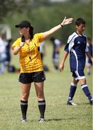 Soccer Referee Female on competition