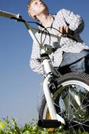 Cyclists with Bmx Bike