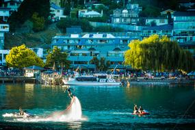water sports in Lake Wakatipu, New Zealand