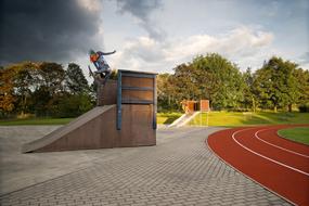 skateboard at the stadium