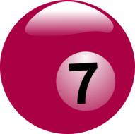 pink balloon with number 7