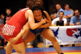 Wrestling Athletes at Match