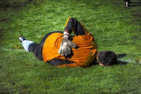 goalkeeper on the grass