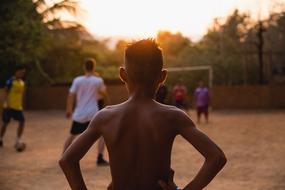 People Playing Game at sunset