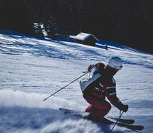 man Guy on snowy skiing slope